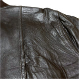 (designers) 1980'S～ MR.JUNKO by JUNKO KOSHINO DIAGONAL ZIP, BUTTON STYLE LAME LEATHER BOMBER JACKET