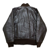 (designers) 1980'S～ MR.JUNKO by JUNKO KOSHINO DIAGONAL ZIP, BUTTON STYLE LAME LEATHER BOMBER JACKET