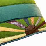 (designers) MADE IN NEPAL MASH LEATHER PANELED DESIGN STRIPED PATTERN COTTON HEMP DOWN VEST