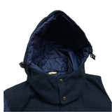 (vintage) MADE IN ENGLAND Snugpak LINEN X NYLON REVERSIBLE THIN PADDED VEST WITH HOOD