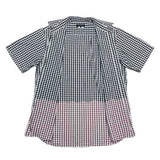 (designers) COMME des GARCONS HOMME PLUS CHECKERED PATTERN BLEACHED SHORT SLEEVE SHIRT