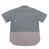 (designers) COMME des GARCONS HOMME PLUS CHECKERED PATTERN BLEACHED SHORT SLEEVE SHIRT