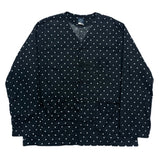 (designers) POST O'ALLS POLKA DOT PATTERN KUNG FU SHIRT CARDIGAN