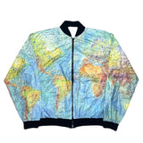 (VINTAGE) 1986 WORLD MAP ALL OVER PRINT TYVEK JACKET