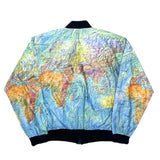 (VINTAGE) 1986 WORLD MAP ALL OVER PRINT TYVEK JACKET