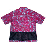 (vintage) 2019 NIKE ACG MESH PANELED TOTAL PATTERN BIKER STYLE NYLON SHORT SLEEVE ZIP UP SHIRT