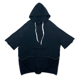 (DESIGNERS) MADE IN JAPAN S'YTE by YOHJI YAMAMOTO SIDE ZIP SPECIFICATION BIG SIZE SHORT SLEEVE HOODIE SWEAT SHIRT