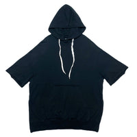 (DESIGNERS) MADE IN JAPAN S'YTE by YOHJI YAMAMOTO SIDE ZIP SPECIFICATION BIG SIZE SHORT SLEEVE HOODIE SWEAT SHIRT