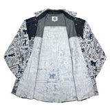 (DESIGNERS) 1990'S～ MADE IN ITALY ICEBERG JEANS KEITH HARING STYLE PRINT BLACK DENIM PANELED SHIRT