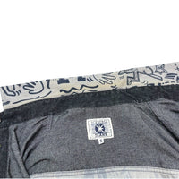 (DESIGNERS) 1990'S～ MADE IN ITALY ICEBERG JEANS KEITH HARING STYLE PRINT BLACK DENIM PANELED SHIRT