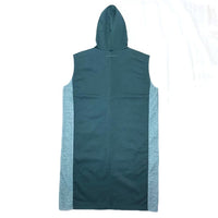 (DESIGNERS) MADE IN ITALY MAISON MARGIELA MM6 LONG LENGTH HALF ZIP SLEEVELESS HOODIE VEST