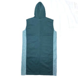(DESIGNERS) MADE IN ITALY MAISON MARGIELA MM6 LONG LENGTH HALF ZIP SLEEVELESS HOODIE VEST