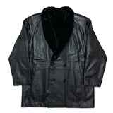 (vintage) UNKNOWN FUR X LEATHER REVERSIBLE DOUBLE BREASTED BLAZER JACKET