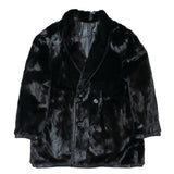 (vintage) UNKNOWN FUR X LEATHER REVERSIBLE DOUBLE BREASTED BLAZER JACKET