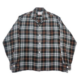 (vintage) 1960'S～ Macy Associates SHADOW PLAID RAYON LOOP COLLAR BOX SHIRT