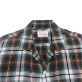 (vintage) 1960'S～ Macy Associates SHADOW PLAID RAYON LOOP COLLAR BOX SHIRT