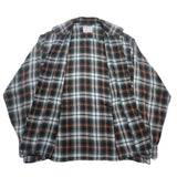 (vintage) 1960'S～ Macy Associates SHADOW PLAID RAYON LOOP COLLAR BOX SHIRT