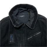 (designers) 1990'S～ GAZZARRINI UOMO MOLESKIN THIN PADDED BIKER JACKET