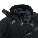 (designers) 1990'S～ GAZZARRINI UOMO MOLESKIN THIN PADDED BIKER JACKET