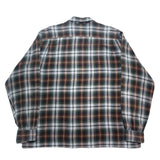 (vintage) 1960'S～ Macy Associates SHADOW PLAID RAYON LOOP COLLAR BOX SHIRT