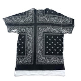 (designers) MADE IN ITALY DOLCE & GABBANA BANDANA PATTERN ALL OVER PRINT SHORT SLEEVE SHIRT WITH POCKET