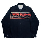 (designers) MADE IN JAPAN TOYO ENTERPRISE Style Eyes PRINT CORDUROY LOOP COLLAR BOX SHIRT