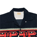(designers) MADE IN JAPAN TOYO ENTERPRISE Style Eyes PRINT CORDUROY LOOP COLLAR BOX SHIRT