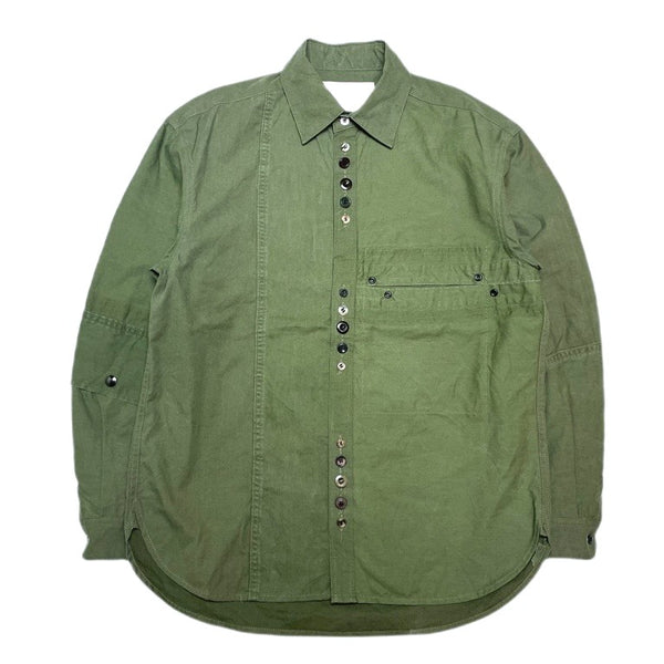 (DESIGNERS) MADE IN JAPAN ink REBUILD MILITARY SHIRT WITH GUSSET