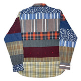 (DESIGNERS) NEPENTHES ORIGINAL 8 KINDS FABRIC PATCHWORK SHIRT