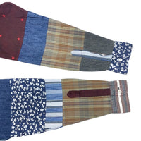 (DESIGNERS) NEPENTHES ORIGINAL 8 KINDS FABRIC PATCHWORK SHIRT
