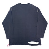 (DESIGNERS) MADE IN JAPAN DISCOVERED DISTRESSED & STITCHED LONG SLEEVE T-SHIRT