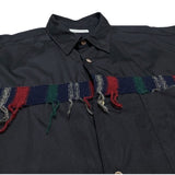 (DESIGNERS) AD1994 COMME des GARCONS HOMME FRONT KNIT PANELED DESIGN SHIRT
