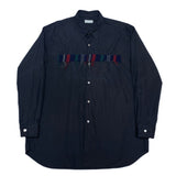 (DESIGNERS) AD1994 COMME des GARCONS HOMME FRONT KNIT PANELED DESIGN SHIRT