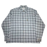 (designers) 1990'S～ MADE IN ITALY ARMANI JEANS LATTICE PATTERN BOX SHIRT