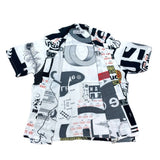 (designers) MADE IN JAPAN bal ALL OVER PRINT RAYON LOOP COLLAR SHORT SLEEVE BOX SHIRT