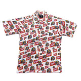 (vintage) 1970'S～ Sir William Schlitz TOTAL PATTERN PRINT SHORT SLEEVE BOX SHIRT