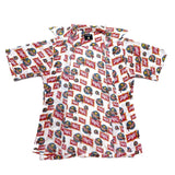 (vintage) 1970'S～ Sir William Schlitz TOTAL PATTERN PRINT SHORT SLEEVE BOX SHIRT