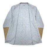 (DESIGNERS) 2012 UNDERCOVERISM MARX PRINTED DESIGN SLEEVE PANELED ANARCHY SHIRT