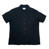 (designers) 1990'S～ MADE IN HONG KONG ARMANI EXCHANGE LINEN 100% LOOP COLLAR SHORT SLEEVE BOX SHIRT