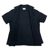 (designers) 1990'S～ MADE IN HONG KONG ARMANI EXCHANGE LINEN 100% LOOP COLLAR SHORT SLEEVE BOX SHIRT