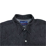 (vintage) 1990'S～ WRANGLER YARN DYED BLACK DENIM WESTERN SHIRT