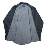 (vintage) 1990'S～ WRANGLER YARN DYED BLACK DENIM WESTERN SHIRT