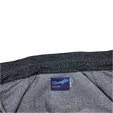 (vintage) 1990'S～ WRANGLER YARN DYED BLACK DENIM WESTERN SHIRT