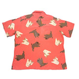 (designers) 1990'S～ KARL HELMUT DOG PATTERN ALL OVER PRINT RAYON LOOP COLLAR SHORT SLEEVE BOX SHIRT
