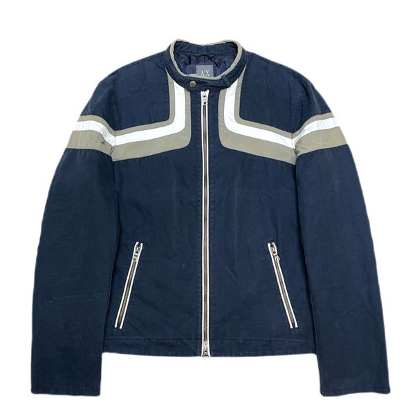 ARMANI EXCHANGE コットンシングルライダースジャケット/UW129 DESIGNERS) ARMANI EXCHANGE LINED DESIGN COTTON SINGLE