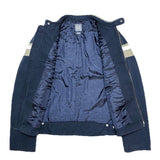 (DESIGNERS) ARMANI EXCHANGE LINED DESIGN COTTON SINGLE BREASTED BIKER JACKET