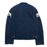(DESIGNERS) ARMANI EXCHANGE LINED DESIGN COTTON SINGLE BREASTED BIKER JACKET
