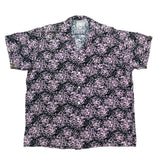 (vintage) 1980'S～ Pearl Harbor SPIRAL PATTERN TOTAL PATTERN PRINT RAYON LOOP COLLAR SHORT SLEEVE BOX SHIRT