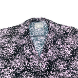 (vintage) 1980'S～ Pearl Harbor SPIRAL PATTERN TOTAL PATTERN PRINT RAYON LOOP COLLAR SHORT SLEEVE BOX SHIRT