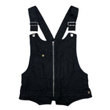 (DESIGNERS) MADE IN JAPAN FACETASM LINEN 100% OVER ALL STYLE VEST WITH CINCH BUCKLE